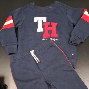 Tommy Hilfiger Navy, Red & White Kids Sweatshirt and Joggers Set